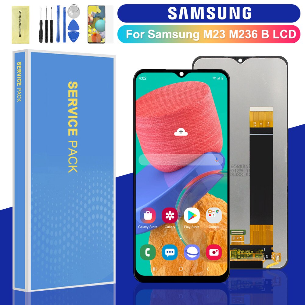 SAMSUNG 6.6 "สําหรับSamsung Galaxy M23 จอแสดงผลLCDพร้อมหน้าจอสัมผัสแผงDigitizerสําหรับSamsung M23 M2
