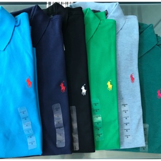 🇺🇸ของแท้ Polo Ralph Lauren เสื้อคอปก สีพื้น นำเข้าจากอเมริกา