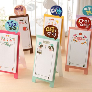 SPL-Korean Stationery Cute Memo Pads Sticking Memo Note Can Stand Scrapbook Stickers