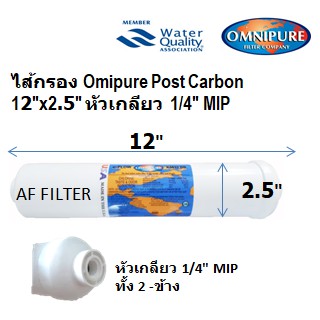 Post Carbon Omnipure USA 12 นิ้ว (T33)  ขนาด 12" x 2.5"