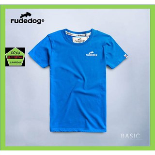 rudedog เสื้อคอกลม ชายหญิง   รุ่น เบสิค19 สีฟ้า