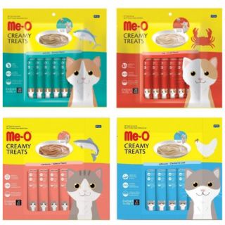 Me-O Creamy Cat Treats ขนมแมวเลีย [ 20 แท่ง ] Meo มีโอ แมว ครีมแมวเลีย ขนมแมว