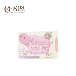 O-Spa สบู่เด็ก กลิ่นอัลมอนด์และนม PAMPER ME BABY GLYCERIN SOAP ALMOND &amp; MILK 85g