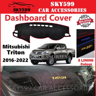 แผ่นแดชบอร์ด แบบหนา กันลื่น คุณภาพสูง สําหรับ Mitsubishi Triton 2016-2023