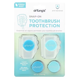 Dr Tungs ที่ครอบแปรงสีฟัน - ผลิตภัณฑ์ครอบแปรงสีฟัน คละสี Snap on Toothbrush Protection Cover