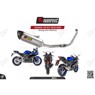 ท่อแต่ง Akrapovic Exhaust Racing Line (Titanium) YAMAHA YZF R15 2018-2020