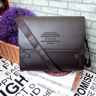 กระเป๋า POLO leather  messenger bag