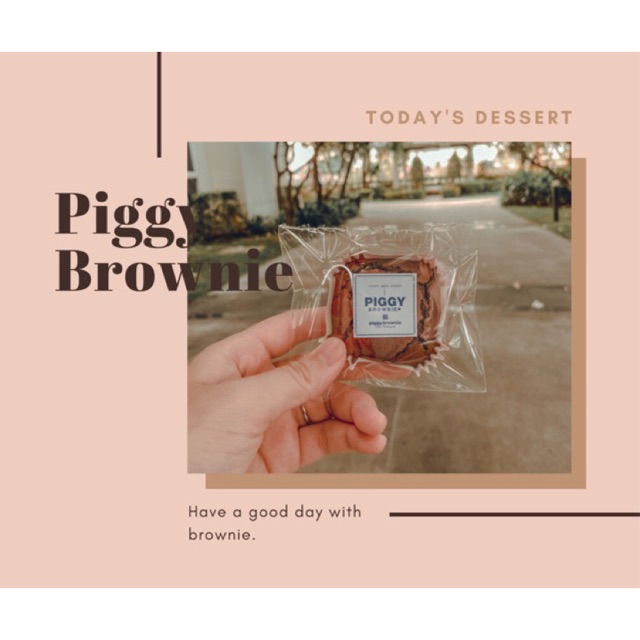 Dark chocolate brownie (piggy brownie)