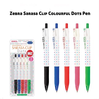 Sarasa clip colourful dots series I ปากกาเจล 0.5 สีหมึกตามด้าม