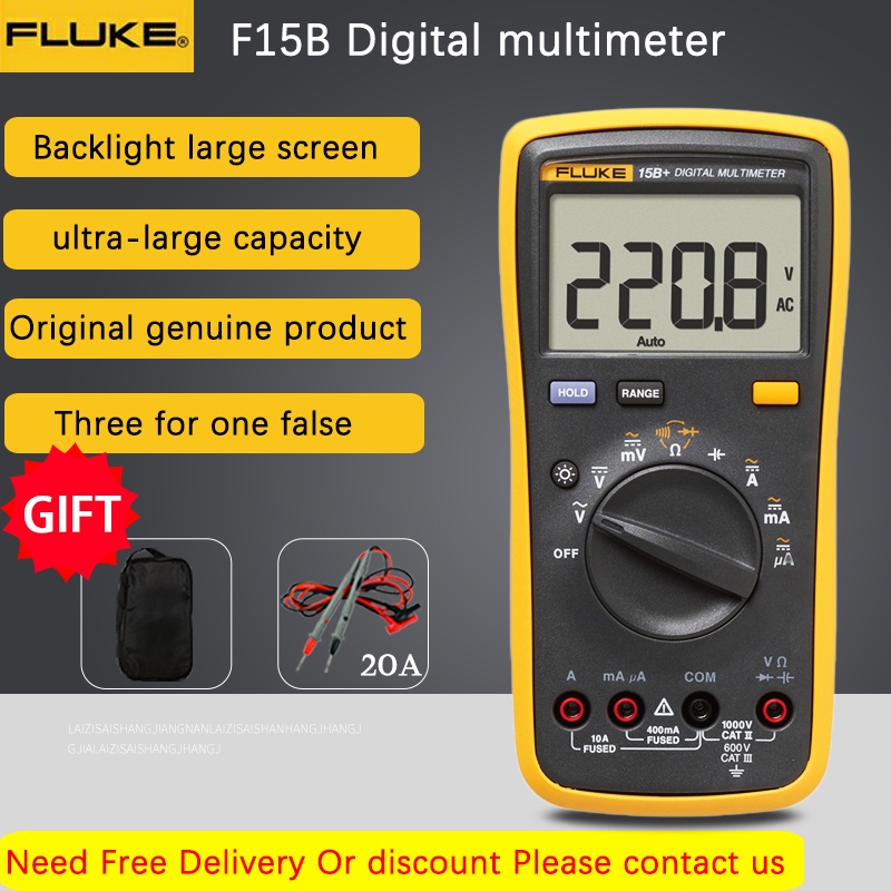 Fluke 15B+/17B+/18B+/12E+ Digital Multimeter Auto Range 4000 Counts AC