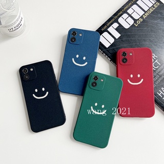 New Casing เคส Samsung Galaxy A03 S21 FE 5G Smiley Phone Case Full Lens Protection Silicone Shockproof Soft Case Back Cover เคสโทรศัพท