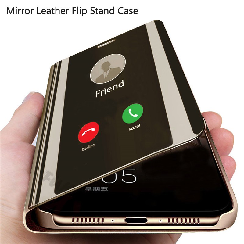 เคสกระจกเงา Samsung galaxy A21S A51 A71 A60 A70 A80 A90 M10 ฝาพับ กระเป๋า เปิดปิดเงา เคสแข็งเคสฝาพับ Phone Case Mirror Flip Leather Stand holder shell Cover