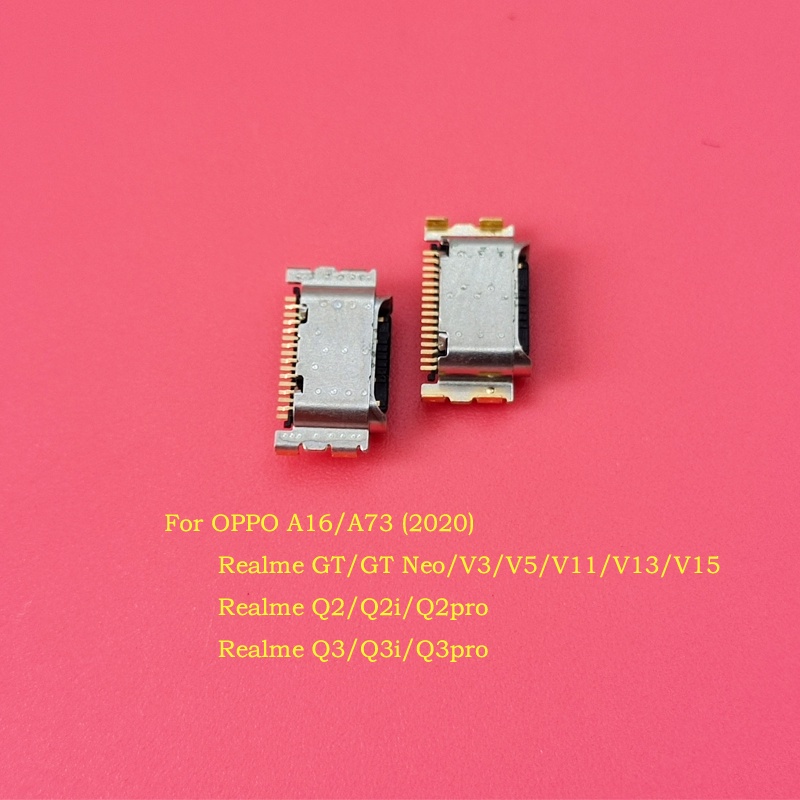 ซ็อกเก็ตแจ็คเชื่อมต่อพอร์ตชาร์จ USB สําหรับ OPPO A16 A73 (2020) Realme GT GT Neo V11 V13 V15 Q2 Q2i 