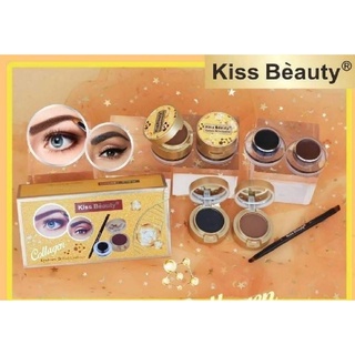 Kiss Beauty collagen Eyebrow &amp; GelEyeliner No.89674 ชุดเขียนคิ้ว