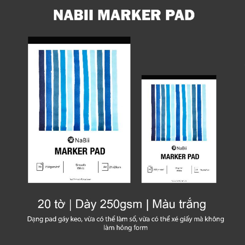 NaBii marker Pad notebook 250gsm 20 แผ่น
