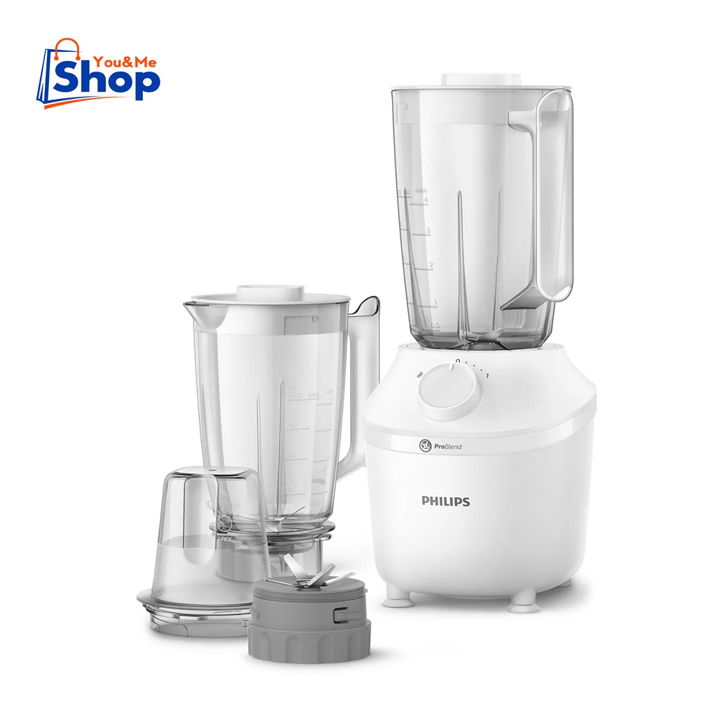 ฟิลิปส์ เครื่องปั่นน้ำผลไม้ รุ่น HR2041|50 สีขาว 450W พร้อมโถ 1.9 ลิตร