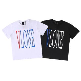 ผ้าฝ้าย 100%vlone เสื้อยืดลําลองสําหรับ unisex ผ้าฝ้ายแขนสั้นขนาดพลัสS-3XL