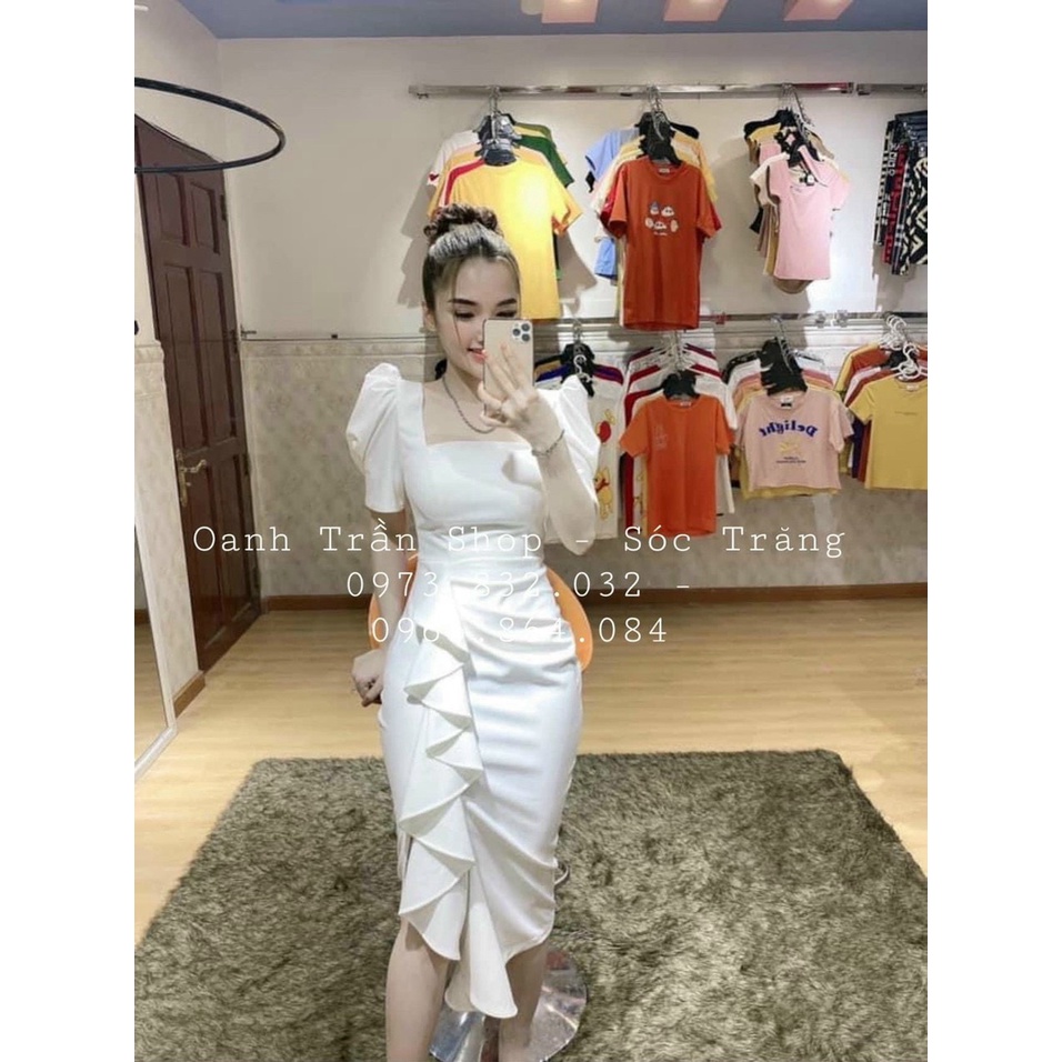 [ใหม่ ฝ่ายขาย 2024] ชุดเดรสปาร์ตี้ที่สวยงามสําหรับผู้หญิงทําจากผ้า อูมิ พร้อมแขนสั้นบิด