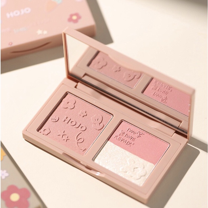 HOJO8117 โฮโจบลัชออน เฉดดิ้ง ไฮไลท์ อายแชโดว์ บรอนเซอร์ คอนทัวร์หน้าเรียว เนื้อละเอียด สีชัดแน่น สีส
