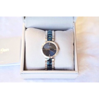 CALVIN KLEIN Edge Blue Dial Large Studded Ladies Watch Item No. K5T33T4N