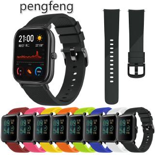 สายนาฬิกาข้อมือซิลิโคน แบบนิ่ม สําหรับ Xiaomi Huami Amazfit GTS 20 มม. Xiaomi Amazfit GTR 42 มม. bip 3 bip u pro bip s Youth watch