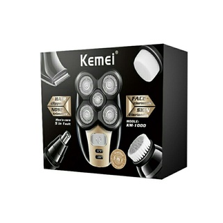 Kemei เครื่องโกนหนวดไฟฟ้าหมุนได้ 360 องศา km - 1000