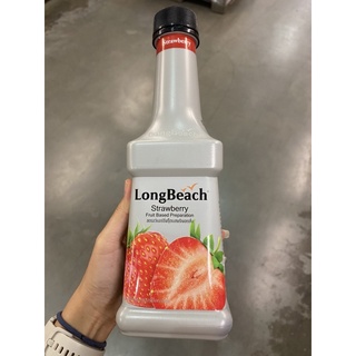 Long Beach Strawberry Fruit Based Preparation 900 Ml. สตรอว์เบอร์รี่ ฟรุ๊ตเบสพริเพอเรชั่น ( ผลิตภัณฑ์ สมูทตี้และแต่งหน้าขนม ) ตรา ลองบีช