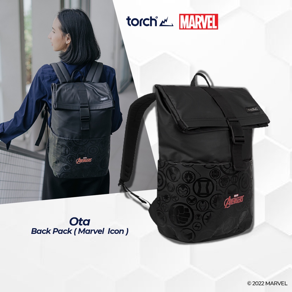 MARVEL Avengers Marvel Icon TORCH Ota DP 19 L + 2 L สีดํา