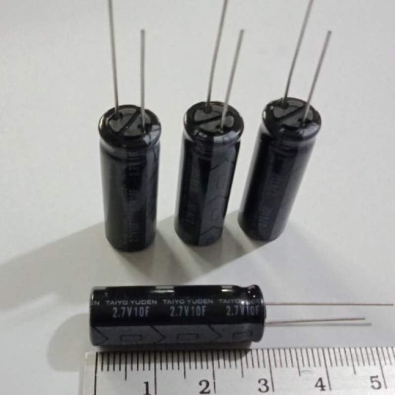 10F 2.7V (10ล้านไมโคร) ซุปเปอร์คาปาซิเตอร์ 10Fสีดำ ขนาด10x30มิล ELNAแท้-ใหม่ค่าเต็ม100%(แพ็ค 6ตัว)