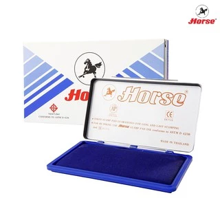 แท่นประทับตรา ตลับหมึกตรายาง ตราม้า สี ดำ / น้ำเงิน / แดง มีให้เลือก 4 ขนาด No.1 No.2 No.3 No.4