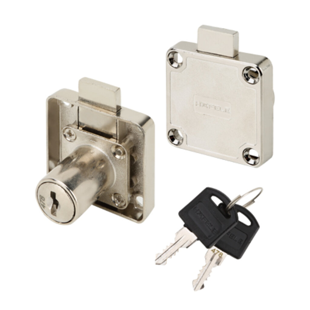 HAFELEกุญแจล็อคเฟอร์นิเจอร์ 482.01.203 แพ็ค2 ตัว