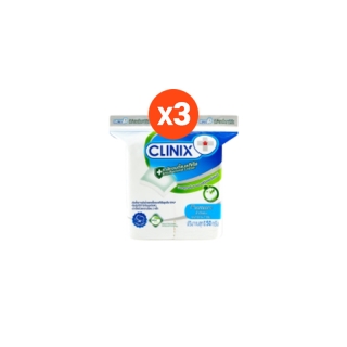 CLINIX AntiBac Cotton Pad 50g , คลีนิกซ์ สำลีแผ่นแอนตี้แบค 50 กรัม x 3 ถุง