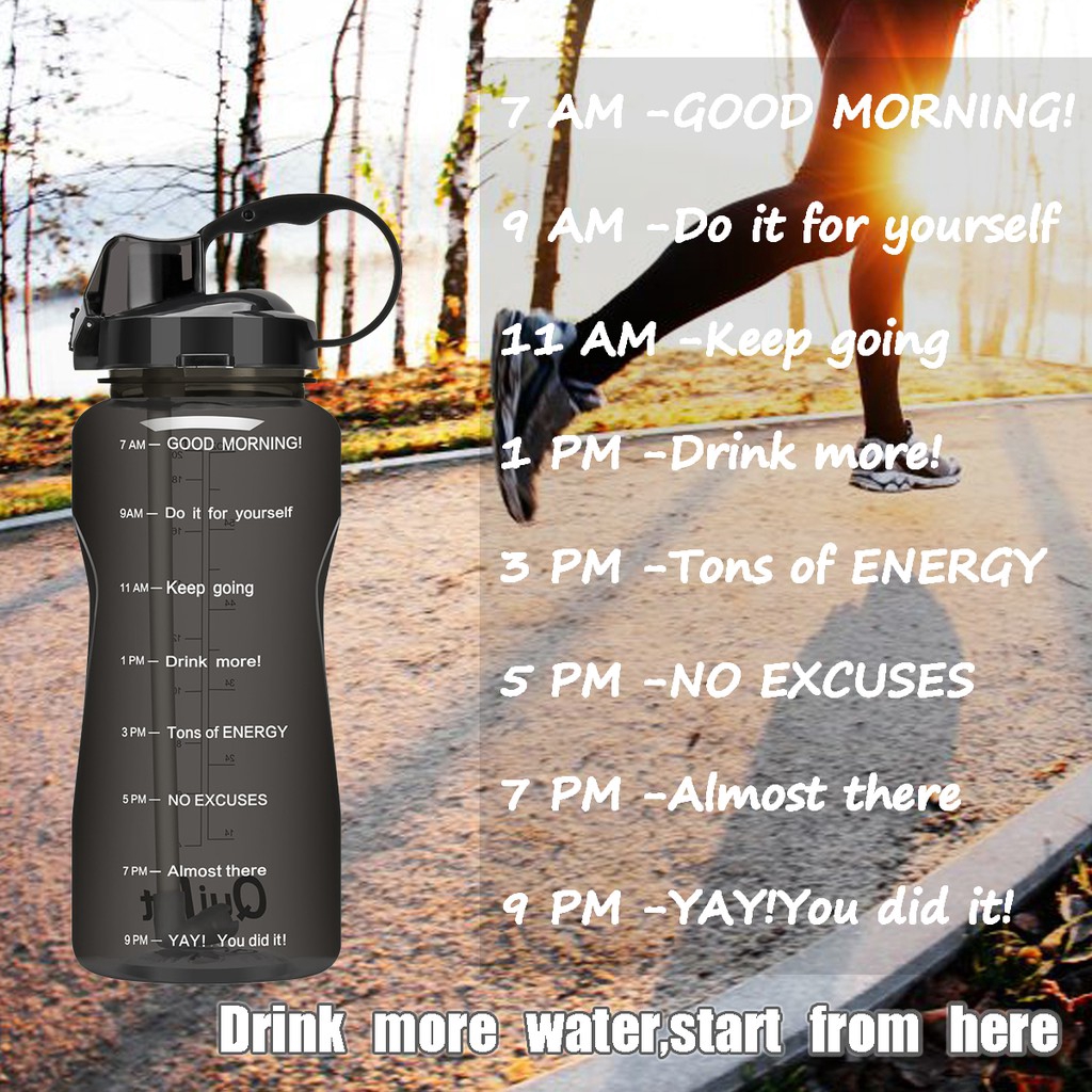 QuiFit ขวดน้ำ สไตล์สปอร์ต ปราศจาก BPA 2 ลิตร