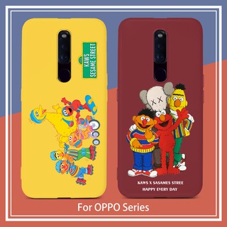 กรณีสำหรับ OPPO A31 A92 A12 A37 A91 A9 A5 2020 Reno 2F 3 4 Pro F11 Pro A3S F7 F9 F1S R17 Pro A7 2018 A57 A59 A59S A39 A72 A12E A5S A52 A8 A83 F15 Realme C3 5 5S 6 6i 5i X2 Pro C1 Reno ACE 2Z Case เซซามีสตรีท Mobile Soft TPU Covers