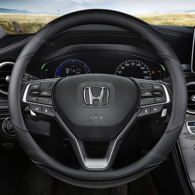 [พร้อมส่ง] ปลอกหนังหุ้มพวงมาลัยรถยนต์ คาร์บอนไฟเบอร์ 38 ซม. อุปกรณ์เสริม สําหรับ Honda Civic FC FD Jazz BRV CRV HRV