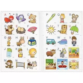 Kidtuk สมุดคัดลายมือ ABC คัดอังกฤษ ระบายสี ฟรีสติ๊กเกอร์เสริมพัฒนาการ