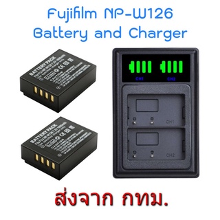 Battery + Charger Fujifilm NP-W126 NP-W126S for X-H1 X-Pro2 X-T2 X-T100 X-T20 X-E3 X-A5 X-M1 X-A10 X100F