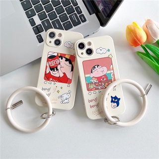 เคสโทรศัพท์มือถือ ลายการ์ตูนชินจัง พร้อมสายคล้องมือ สําหรับ vivo Y21 Y20 Y11 Y20s g Y20i Y12 Y21S Y33S Y33T Y12S Y12A Y17 Y15 Y19 V20 PRO Y72 5G Y15S Y15A Y85 V9 Y93 Y91C Y1S V11i S1 PRO Y21T