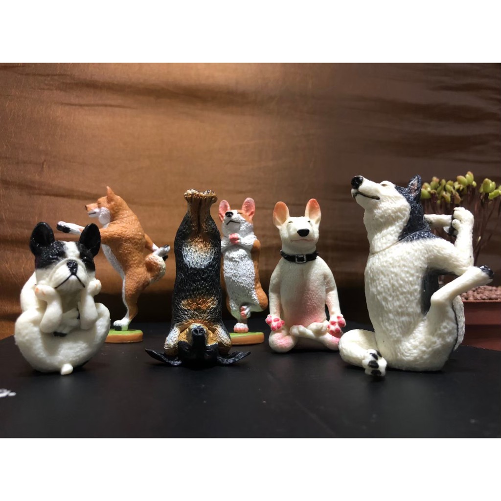 หมาโยคะ (YOGA DOG) ของเล่น ตกแต่งสวน ต้นไม้ ของเล่นหมา โมเดลหมา ฟิกเกอร์ model ของเล่น กาชาปอง