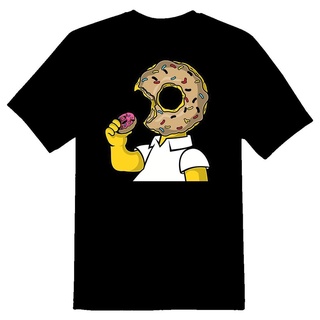 เสื้อยืดผ้าฝ้ายพรีเมี่ยม เสื้อยืดแขนสั้น ผ้าฝ้ายแท้ พิมพ์ลาย I Like Donut