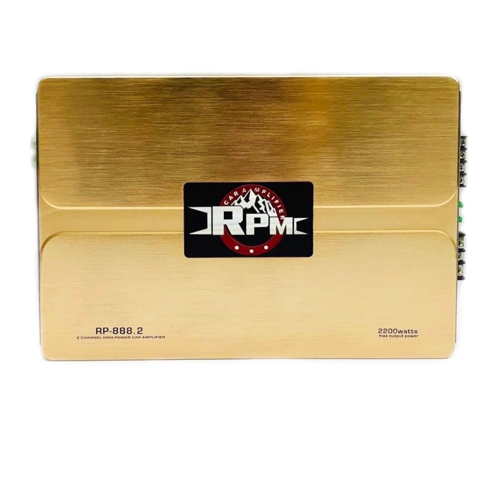 เพาเวอร์แอมป์ติดรถยนต์แรงๆดีๆ RPM รุ่น RP-888.2 CLASS AB 2CH 2200w.MAX สีทอง