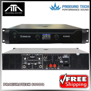 PROEUROTECH 6000Q poweramp กำลังวัตต์550วัตต์x2ที่4โอร์ม มีหน้าจอไฟสวยงาม