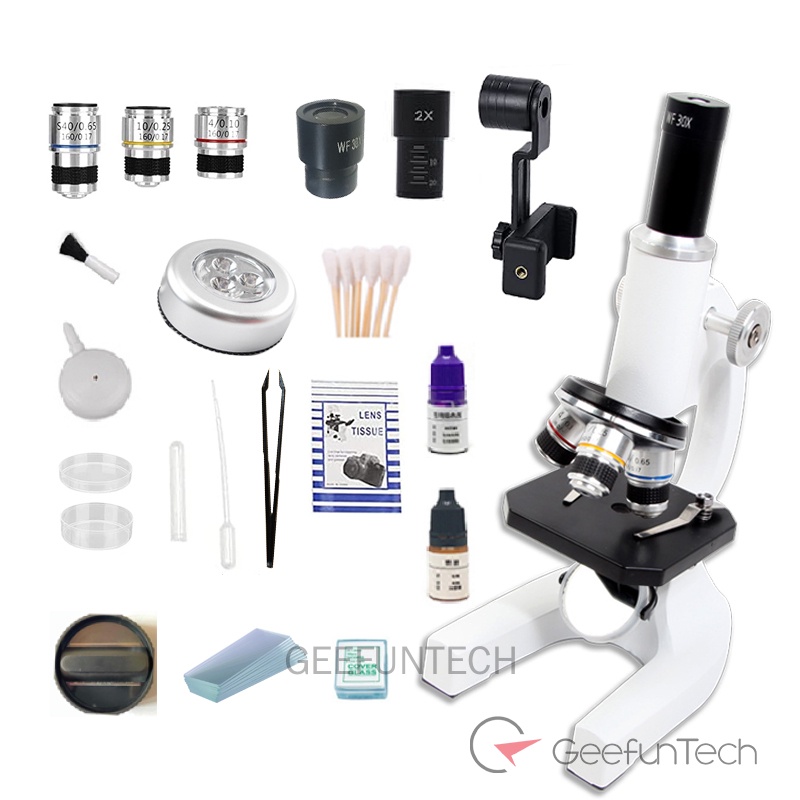 Professional Biological Microscope 40X-2400X Students Educational Science Lab GEEFUNTECH