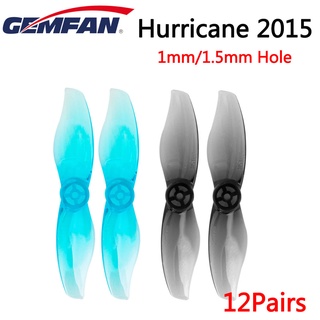 Gemfan Hurricane 2015 2X1.5 ใบพัด PC 2 ใบพัด 1 มม. 1.5 มม. สําหรับโดรนบังคับ FPV Freestyle 2 นิ้ว DIY 12 คู่