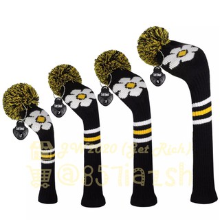 คลุมหัวไม้กอล์ฟ  POM POM WOOD KNIT HEAD COVER #1 #3 #5 #UT 4ชิ้น