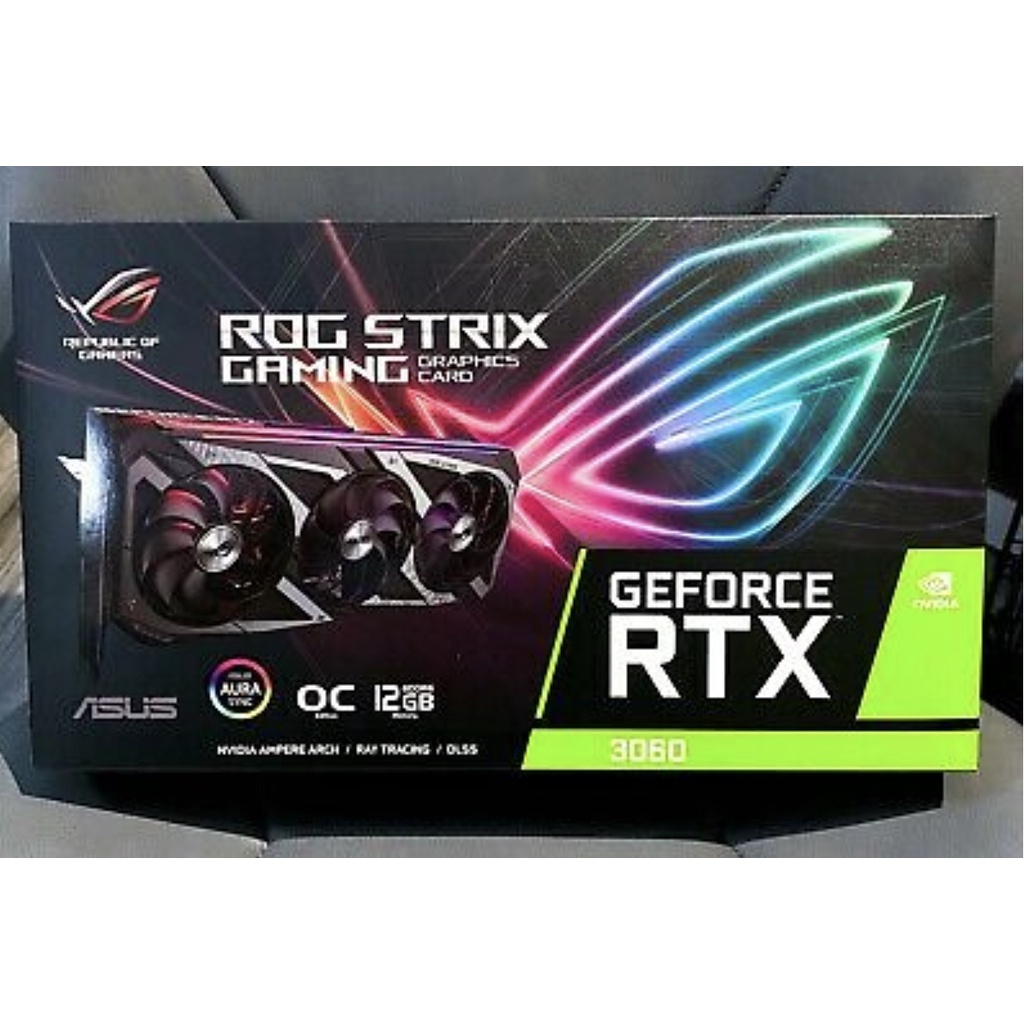 ASUS Rog STRIX NVIDIA GeForce RTX 3060 OC Edition 12GB GDDR6 Graphics ...