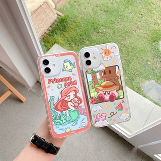 เคสโทรศัพท์มือถือแบบนิ่ม Tpu กันกระแทก กันรอยกล้อง ลายดิสนีย์ ลิตเติ้ลเมอร์เมด เคอร์บี้ สําหรับ iPhone 11 12 13 pro max XS X XR XSMax 7 8 6 6s plus 5 4 SE 2020