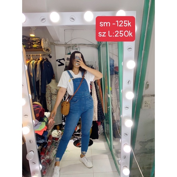 [virusplussize]jean overalls bigsize speak mini size sml