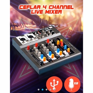 CEFLAR เครื่องมิกซ์เสียงแบบ 4 Channel