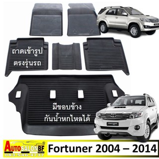 ถาดปูพื้นรถยนต์ ถาดรองพื้นรถยนต์ เข้ารูป Toyota Fortuner โฉมปี 2004 - 2014 / โตโยต้า ฟอร์จูนเนอร์ โตโยต้าฟอร์จูนเนอร์